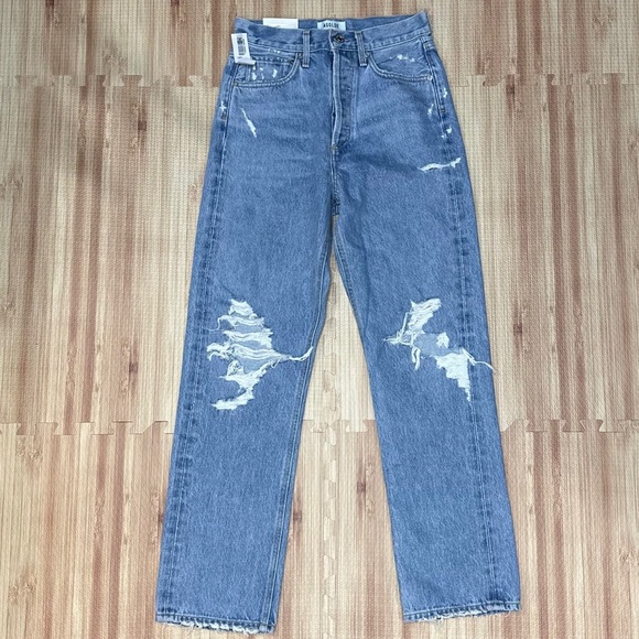 AGOLDE 90’s Mid-Rise Loose Fit Jeans in Fall Out Wash NWT [590] - Picture 3 of 14